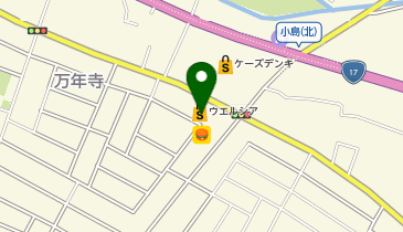 【予約制】Bounce ロッカー ウエルシア本庄万年寺店 保管場所の地図画像