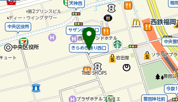 【予約制】Bounce ビッグエコー天神西通り店 保管場所の地図画像