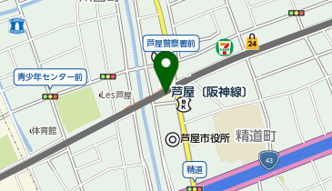 【予約制】Bounce 阪神電車 芦屋駅 ロッカー 収納スポットの地図画像