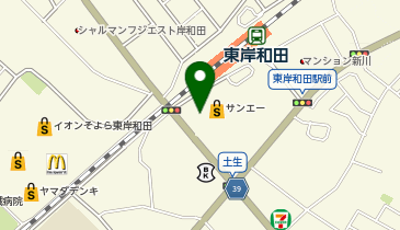 【予約制】Bounce ロッカー ウエルシア アクロスプラザ東岸和田店 収納スポットの地図画像