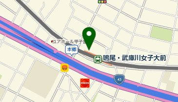 【予約制】Bounce Locker Hanshin Electric Railway Naruo-Mukogawa Women's University Station Storage Spotの地図画像