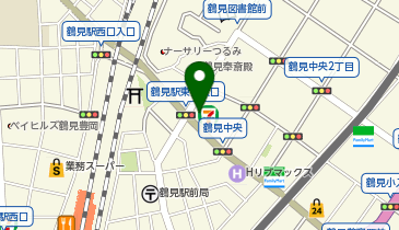 【予約制】Bounce セブンイレブン 鶴見中央店 ロッカー 収納スポットの地図画像