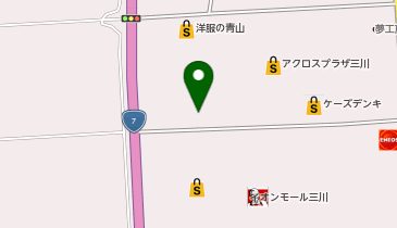 コインランドリーデポアクロスプラザ三川店の地図画像