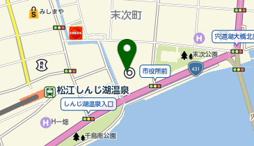 松江市職員ユニオンの地図画像