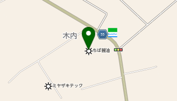 ちば醤油株式会社の地図画像