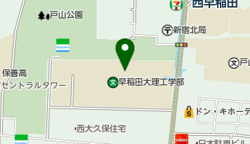 ゆうちょ銀行 本店 早稲田大学西早稲田キャンパス内出張所(ATM)の地図画像
