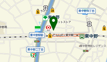 ゆうちょ銀行 本店 ファミリーマート東中野駅西口店内出張所(ATM)の地図画像