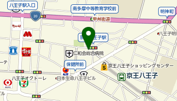 ゆうちょ銀行 本店 ファミリーマート京王八王子駅前店内出張所(ATM)の地図画像