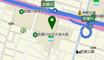 ゆうちょ銀行 大阪支店 武庫川女子大学中央キャンパス内出張所(ATM)の地図画像