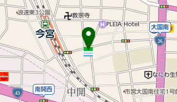 ゆうちょ銀行 大阪支店 ファミリーマート大国三丁目店内出張所(ATM)の地図画像