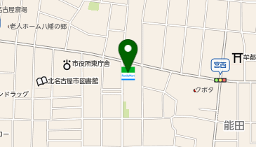 ゆうちょ銀行 名古屋支店 ファミリーマート北名古屋能田店内出張所(ATM)の地図画像