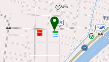 ゆうちょ銀行 名古屋支店 ファミリーマート大治東條店内出張所(ATM)の地図画像