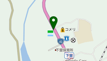 ゆうちょ銀行 大阪支店 ファミリーマート勝浦下里店内出張所(ATM)の地図画像