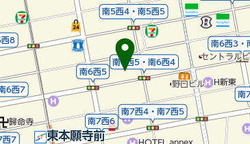 ゆうちょ銀行 札幌支店 ファミリーマート札幌南6条西5丁目店内出張所(ATM)の地図画像