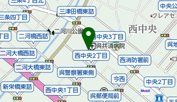 ゆうちょ銀行 広島支店 ファミリーマート呉共済病院店内出張所(ATM)の地図画像