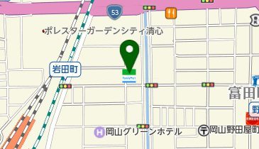 ゆうちょ銀行 広島支店 ファミリーマート岡山岩田店内出張所(ATM)の地図画像