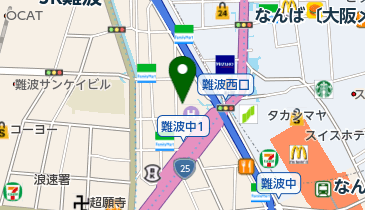 ゆうちょ銀行 大阪支店 ファミリーマート難波中北店内出張所(ATM)の地図画像