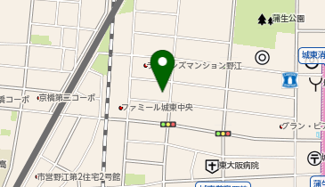 ゆうちょ銀行 大阪支店 ファミリーマート城東中央二丁目店内出張所(ATM)の地図画像