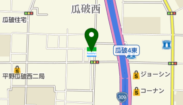 ゆうちょ銀行 大阪支店 ファミリーマート平野瓜破店内出張所(ATM)の地図画像