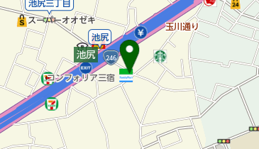 ゆうちょ銀行 本店 ファミリーマート池尻二丁目店内出張所(ATM)の地図画像