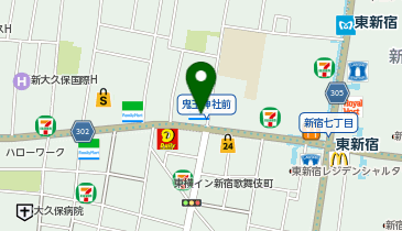 ゆうちょ銀行 本店 ファミリーマート東新宿駅西店内出張所(ATM)の地図画像