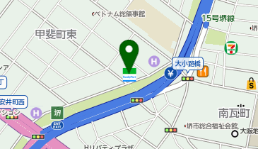 ゆうちょ銀行 大阪支店 ファミリーマート堺市之町東店内出張所(ATM)の地図画像