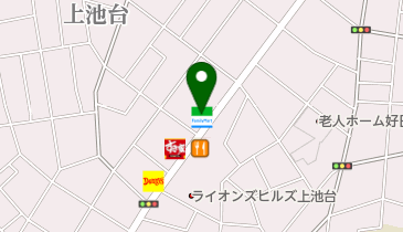 ゆうちょ銀行 本店 ファミリーマート大田上池台四丁目店内出張所(ATM)の地図画像