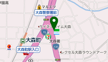 ゆうちょ銀行 本店 ファミリーマート大森東産業道路店内出張所(ATM)の地図画像