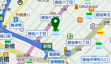 ゆうちょ銀行 本店 ファミリーマート銀座八丁目店内出張所(ATM)の地図画像