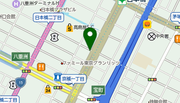 ゆうちょ銀行 本店 ファミリーマート日本橋三丁目店内出張所(ATM)の地図画像
