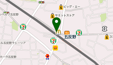 ゆうちょ銀行 本店 ファミリーマート五反野駅店内出張所(ATM)の地図画像