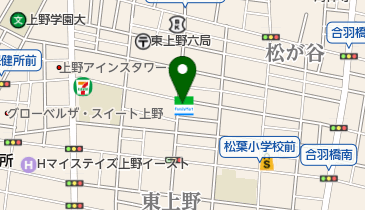 ファミリーマート台東松が谷 共同出張所(イーネットATM)の地図画像