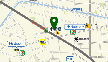 ファミリーマート中板橋駅前 共同出張所(イーネットATM)の地図画像