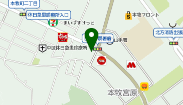 ファミリーマート横浜本牧通り 共同出張所(イーネットATM)の地図画像