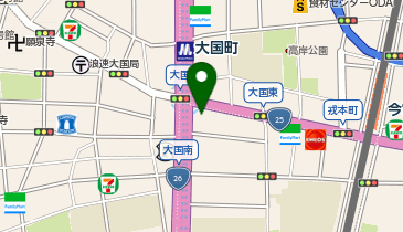 ファミリーマート大国町1号機 共同出張所(イーネットATM)の地図画像
