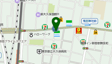 ファミリーマート歌舞伎町北1号機 共同出張所(イーネットATM)の地図画像