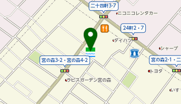 ファミリーマート札幌宮の森中央 共同出張所(イーネットATM)の地図画像