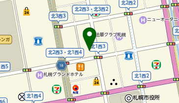 ファミリーマート札幌北2条西3丁目1号機 共同出張所(イーネットATM)の地図画像