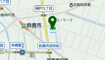 ファミリーマート鈴鹿神戸九丁目 共同出張所(イーネットATM)の地図画像