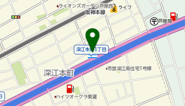 ファミリーマート深江本町一丁目 共同出張所(イーネットATM)の地図画像