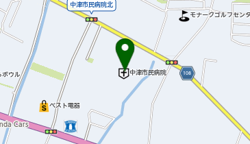 光洋中津市民病院 共同出張所(イーネットATM)の地図画像