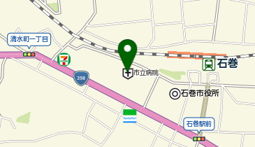 石巻市立病院 共同出張所(イーネットATM)の地図画像