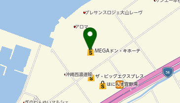MEGAドン・キホーテ宜野湾 共同出張所(イーネットATM)の地図画像