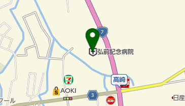 医療法人整友会弘前記念病院 共同出張所(イーネットATM)の地図画像