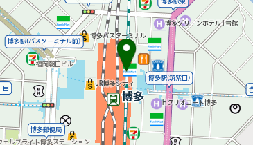 九州旅客鉄道JR新幹線博多駅 共同出張所(イーネットATM)の地図画像