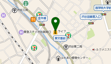 ライフ渋谷東 共同出張所(イーネットATM)の地図画像