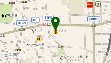 ライフ本庄 共同出張所(イーネットATM)の地図画像