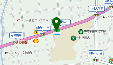 ファミリーマートドラッグイレブン別府 共同出張所(イーネットATM)の地図画像