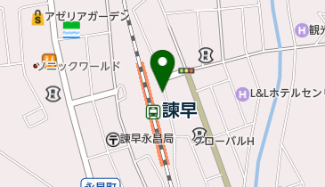 ファミリーマート銘品蔵諫早駅 共同出張所(イーネットATM)の地図画像