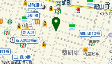 ファミリーマート広島流川1号機 共同出張所(イーネットATM)の地図画像